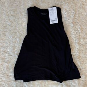 NWT Athleta Women's Black Grid Knit Singlet Tank Top